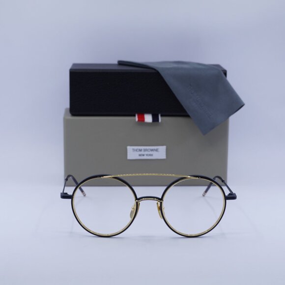 Final Price! Thom Browne TB108 CNVYGLD50 Black/Gold Eyeglasses 50mm - Picture 3 of 9
